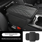 Almohadilla de piel sintética para reposabrazos de coche con bolsa de almacenamiento lateral para Omoda Jaecoo
