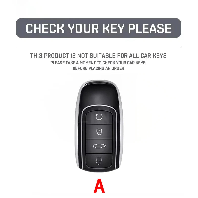 4 Buttons Leather Car Key Case Shell Fob Cover  For Chery Omoda 5 C5