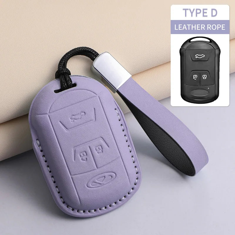 For Chery PU Car Keychain Shell Holder