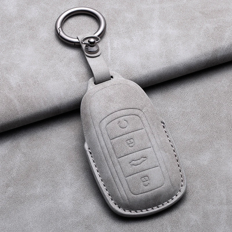 Leather Car Key Cover Case Shell Protector For Chery Jaecoo 7 J7 J8