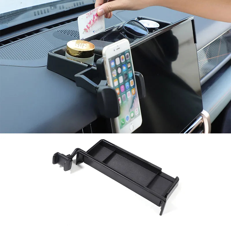 Chery iCAR 03 Jaecoo 6 J6 Caja de almacenamiento trasera para la pantalla de navegación central del coche con soporte para teléfono