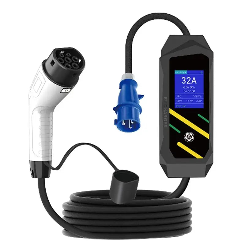 A99E-Tipo 2 EV 7KW 32A 1Fase Coche Eléctrico EVSE Cable de Carga Rápida Portátil con Control por APP Wifi y Bluetooth