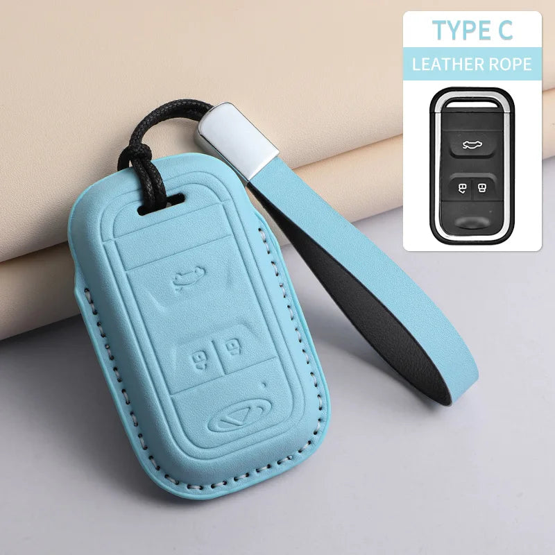 For Chery PU Car Keychain Shell Holder