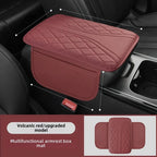 Almohadilla de piel sintética para reposabrazos de coche con bolsa de almacenamiento lateral para Omoda Jaecoo