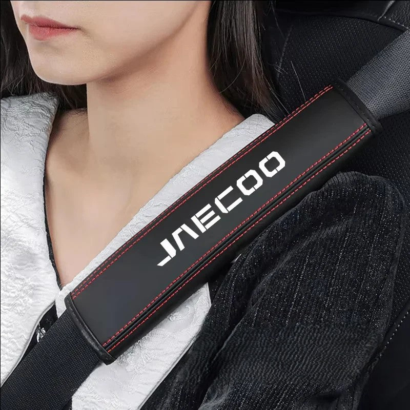2Pcs Leather Car Seat Belt Protection Shoulder Pad Covers For Chery Jaecoo J7 J8