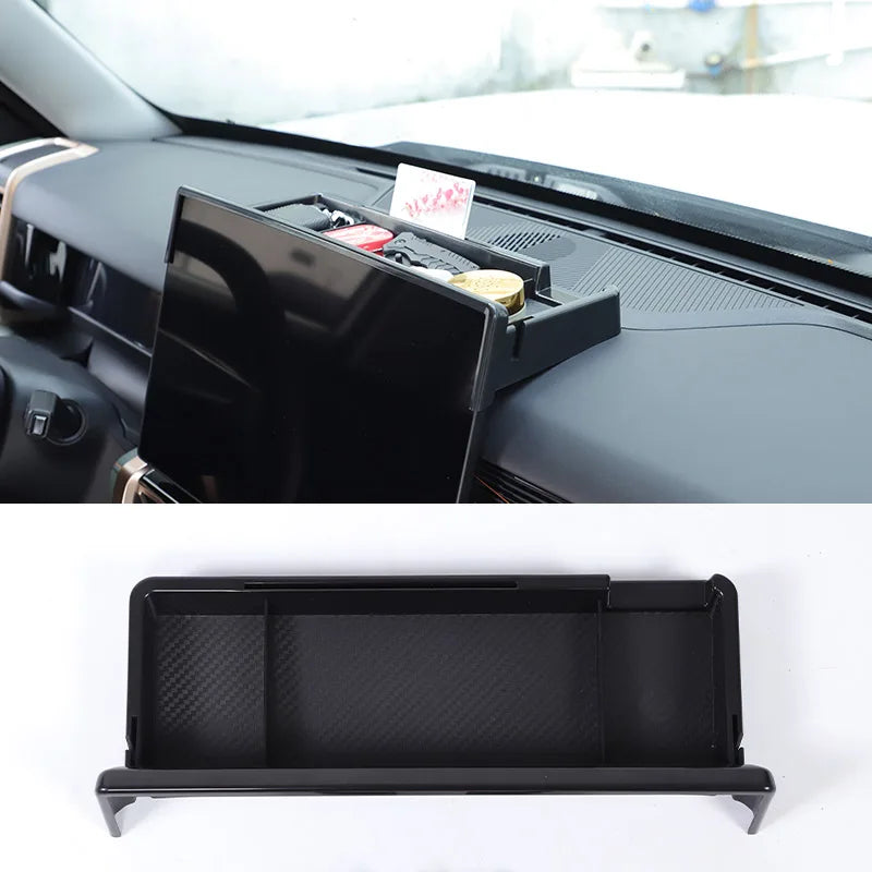 Chery iCAR 03 Jaecoo 6 J6 Caja de almacenamiento trasera para la pantalla de navegación central del coche con soporte para teléfono