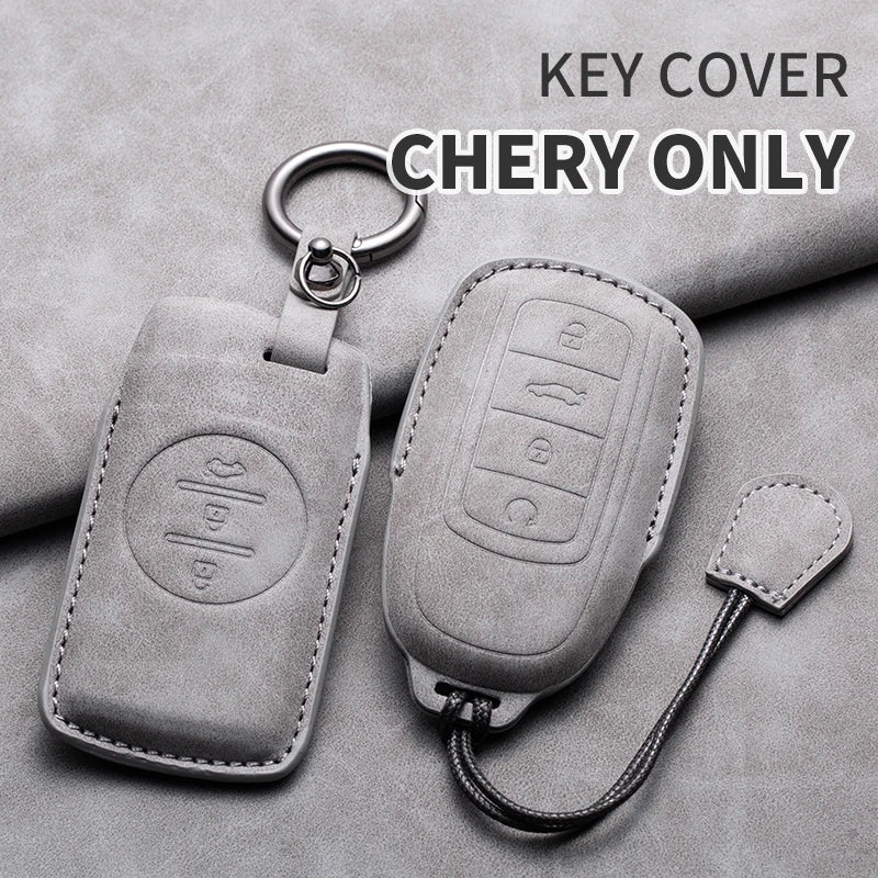Leather Car Key Cover Case Shell Protector For Chery Jaecoo 7 J7 J8
