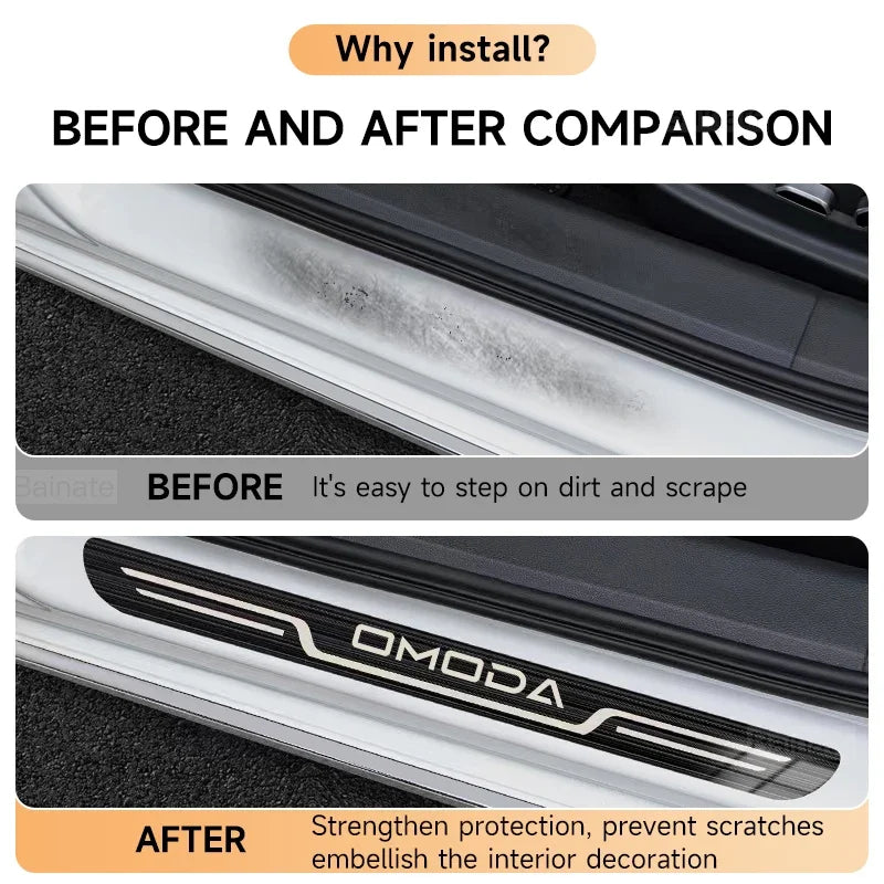 Sticker Door Sill Scuff Plate Guard For Chery Omoda C5 5 E5