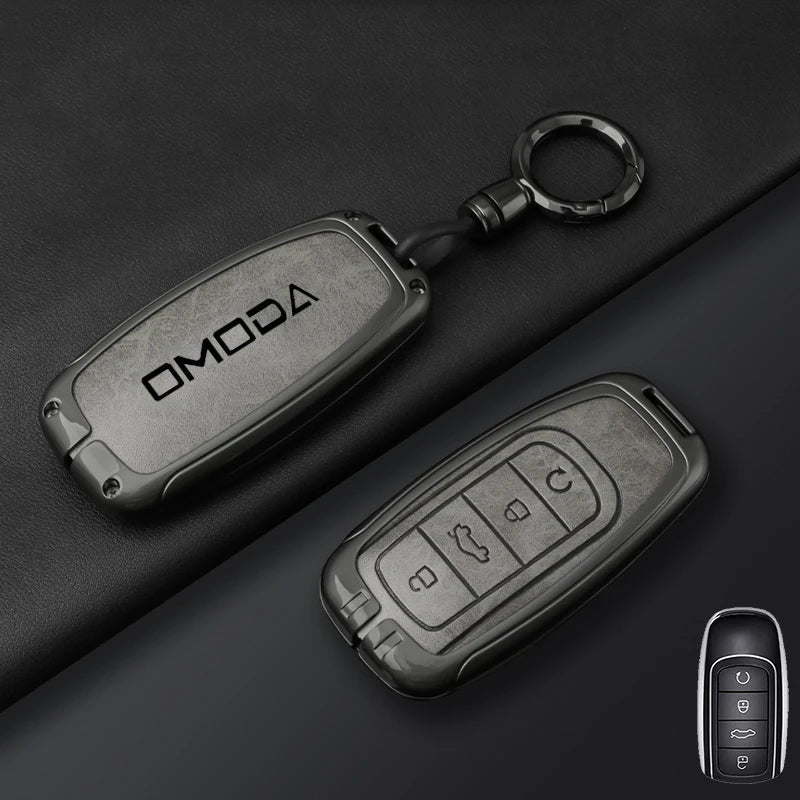 Leather Car Key Case Cover for Chery Omoda C5 E5 C9 Omoda 5 9 EV PHEV