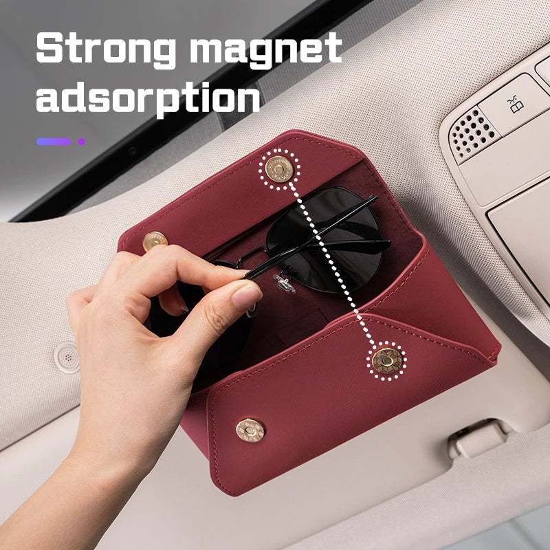 Leather Car Glasses Case Portable For Chery Jaecoo J7 J8