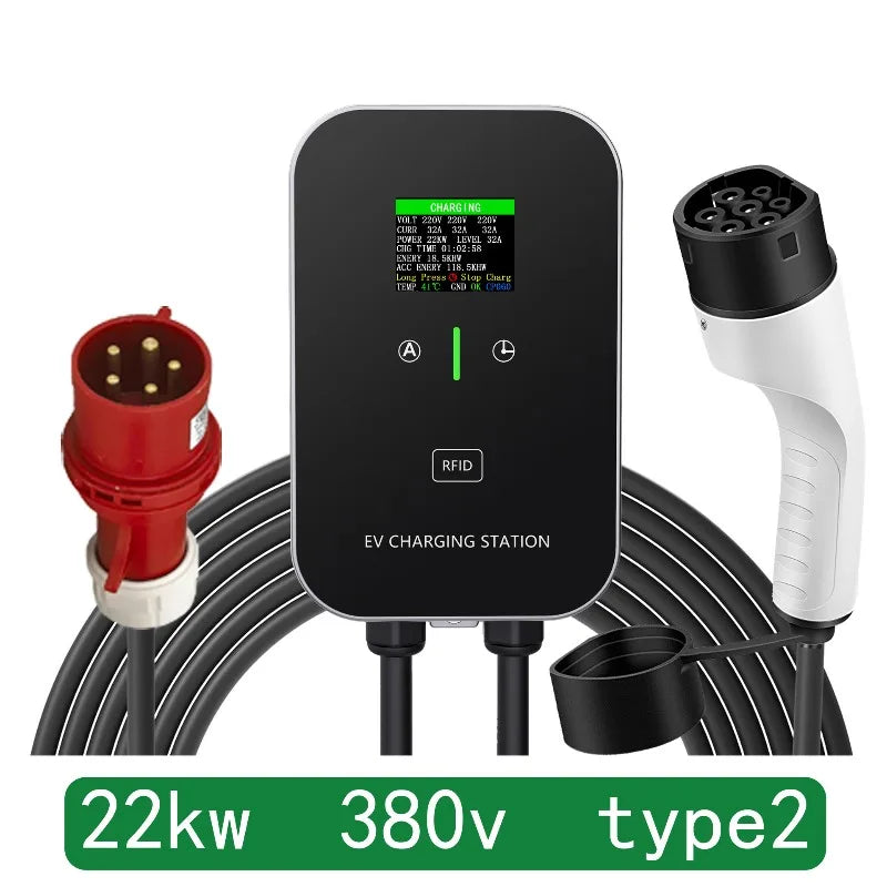 Bluetooth WiFi + APP colonnina di ricarica 7KW11KW22KW pistola AC EV auto elettrica