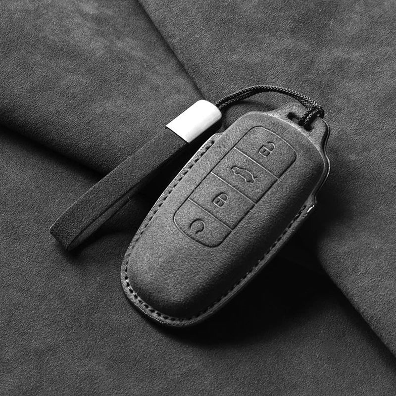 4 Buttons Leather Car Key Case Shell Fob Cover  For Chery Omoda 5 C5