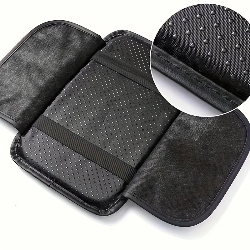 Almohadilla de piel sintética para reposabrazos de coche con bolsa de almacenamiento lateral para Omoda Jaecoo