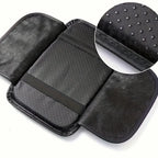 Almohadilla de piel sintética para reposabrazos de coche con bolsa de almacenamiento lateral para Omoda Jaecoo