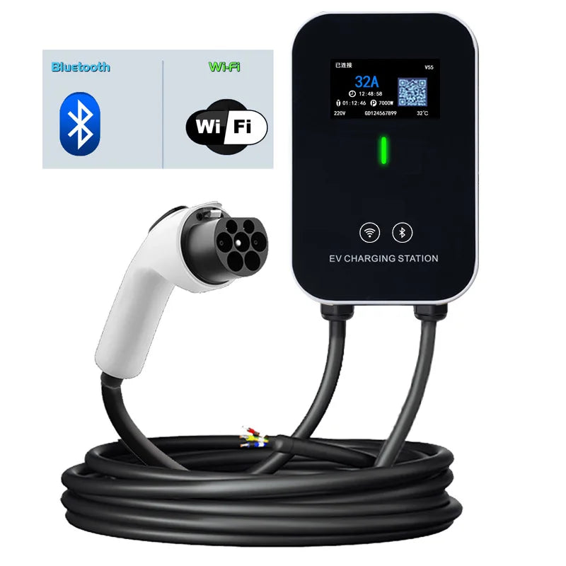 Pila de carga Bluetooth WiFi + APP 7KW11KW22KW CA con pistola EV para coche eléctrico