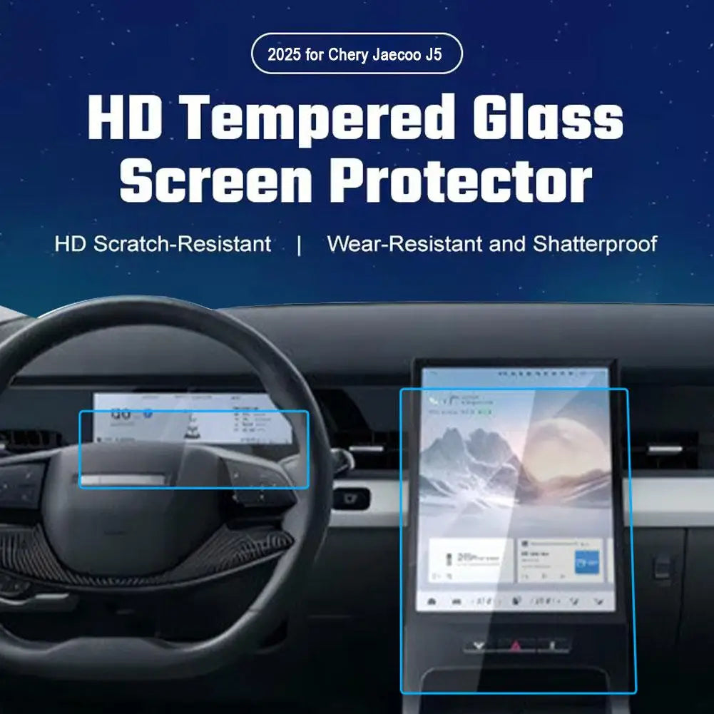 Película protectora de pantalla de cristal templado para radio GPS de coche Chery Jaecoo J5 LCD