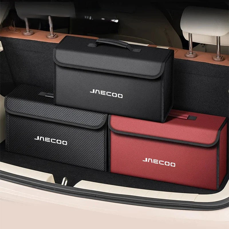 Caja de almacenamiento plegable para maletero de cuero de carbono para JAECOO OMODA J7 J8 J5 J9