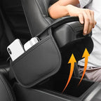 Almohadilla de piel sintética para reposabrazos de coche con bolsa de almacenamiento lateral para Omoda Jaecoo