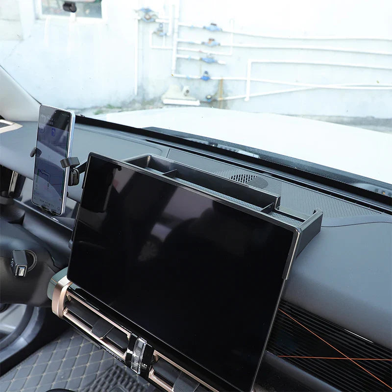 Chery iCAR 03 Jaecoo 6 J6 Caja de almacenamiento trasera para la pantalla de navegación central del coche con soporte para teléfono