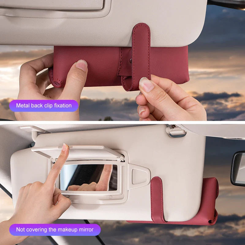 Leather Car Glasses Case Portable For Chery Jaecoo J7 J8