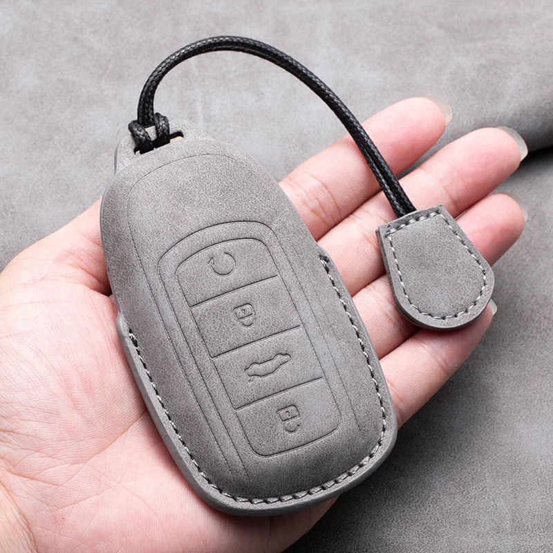 Leather Car Key Cover Case Shell Protector For Chery Jaecoo 7 J7 J8