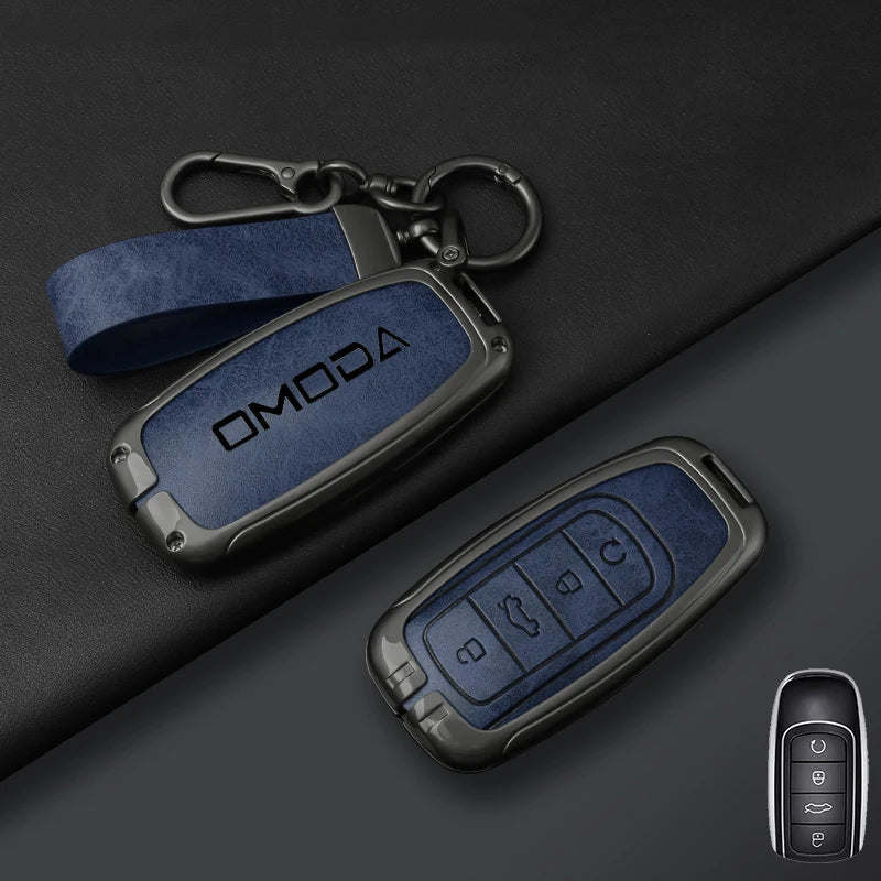 Leather Car Key Case Cover for Chery Omoda C5 E5 C9 Omoda 5 9 EV PHEV