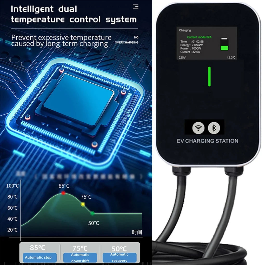 7KW 11KW 22KW Type 2 Electric Vehicle Charger Car Charging Station