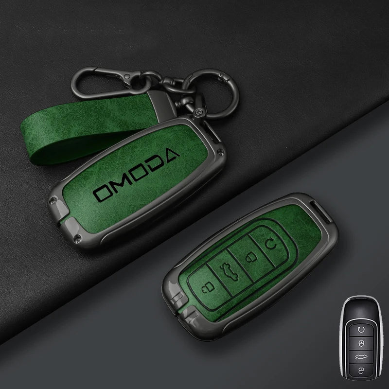Leather Car Key Case Cover for Chery Omoda C5 E5 C9 Omoda 5 9 EV PHEV